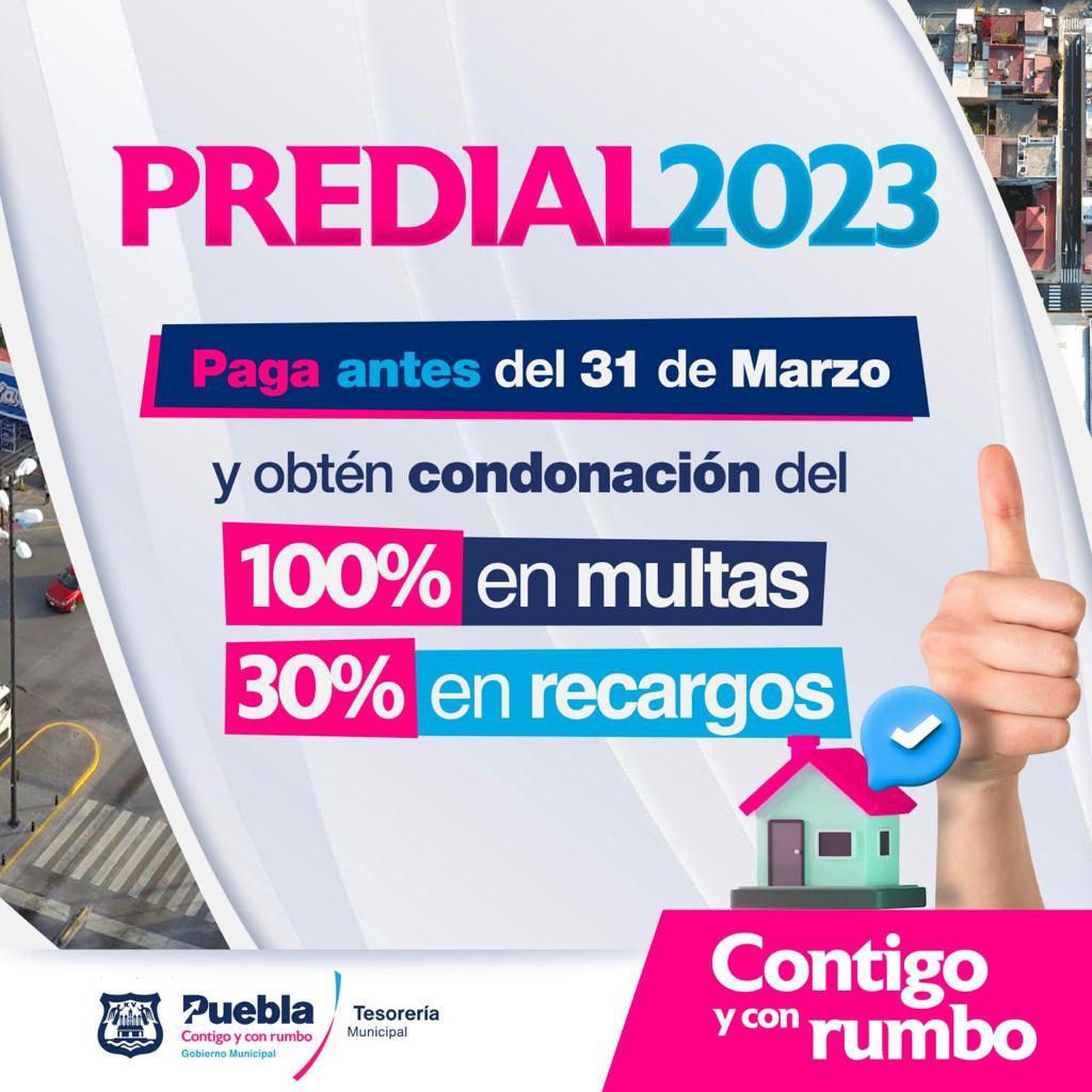 Inicia segunda etapa de pago de predial 2023 en Puebla capital