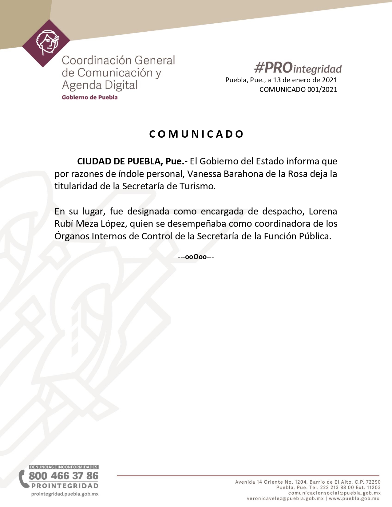 Fuente: Gobierno del Estado de Puebla
