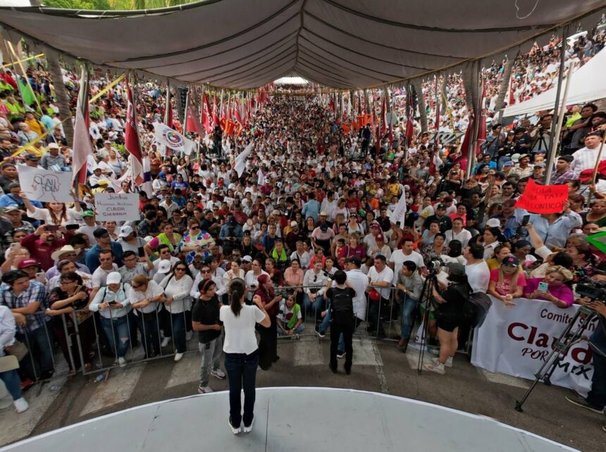 Sheinbaum frente a simpatizantes de Sinaloa, Chihuahua, Baja California, Sonora, Durango