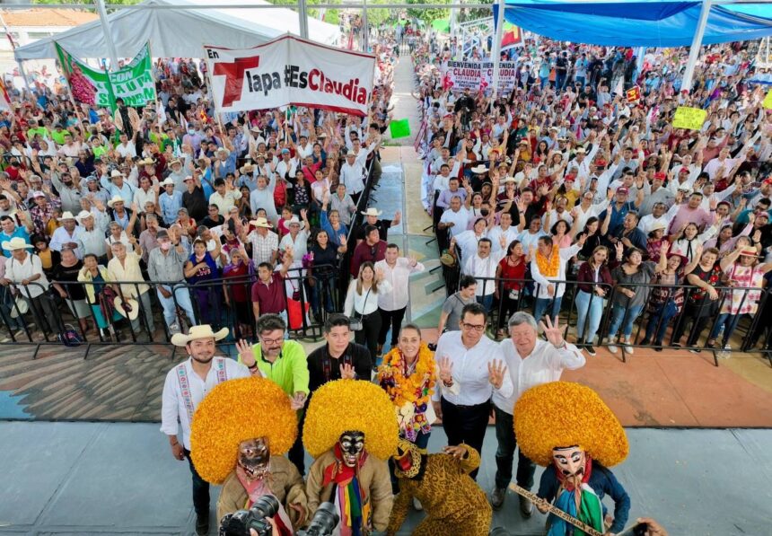 Sheinbaum se reúne con militantes en Tlapa de Comonfort, Guerrero