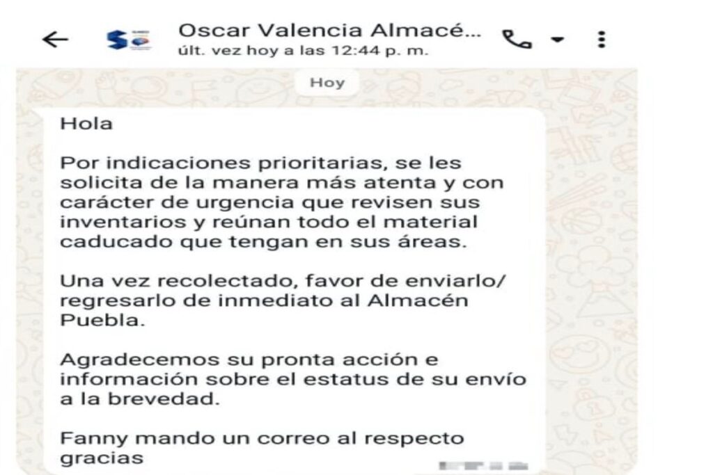 Almacén SUMED material caduco