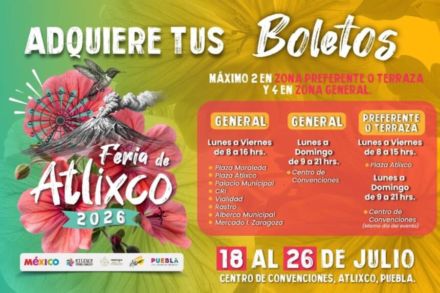 Feria de Atlixco 2026 venta de boletos