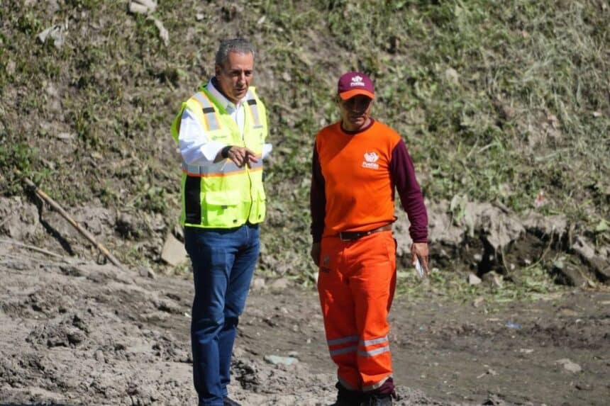Pepe Chedraui supervisión desazolve vaso regulador Puente Negro