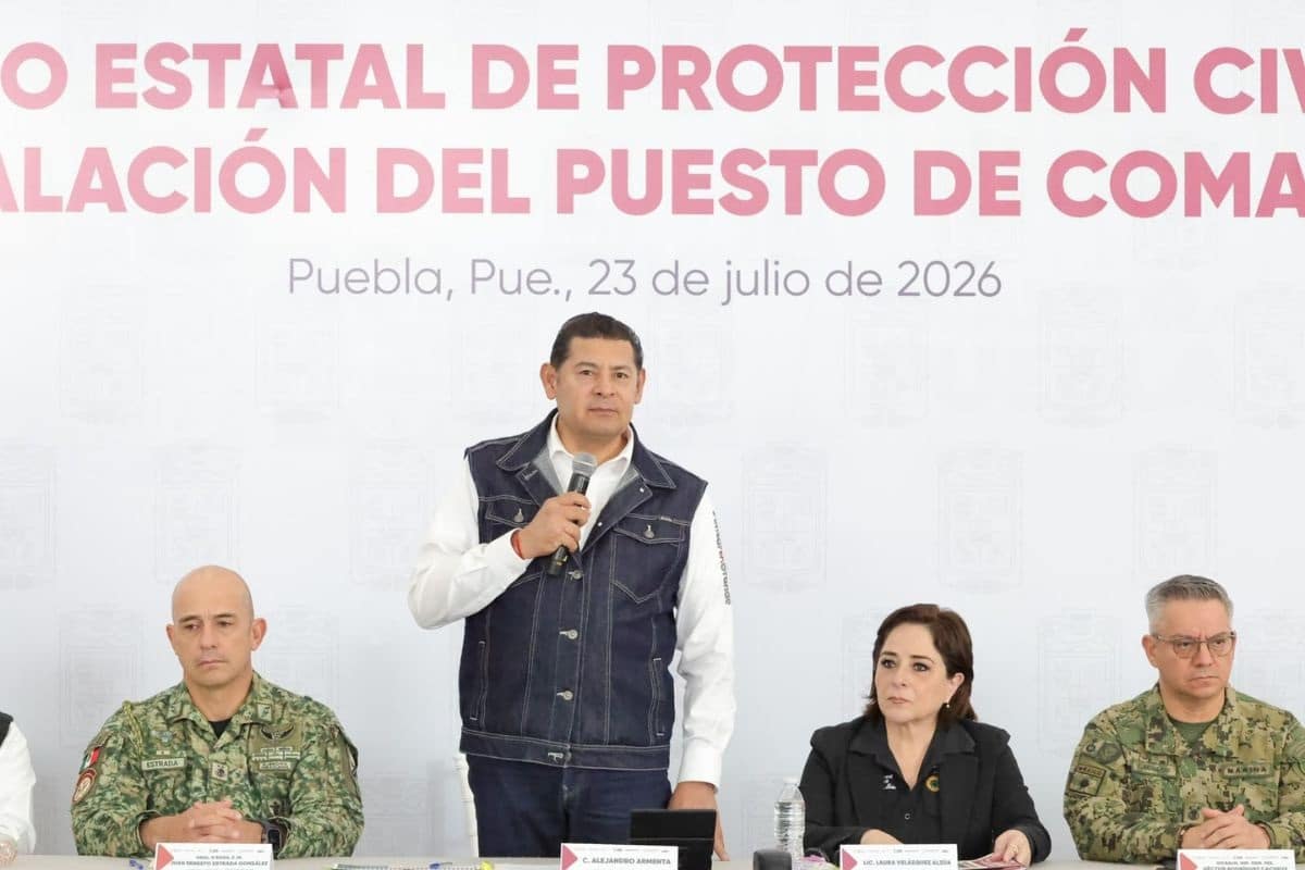 Puesto de Comando Protección Civil Puebla temporada de lluvias