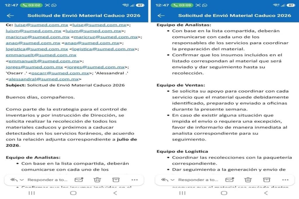 SUMED material médico caduco