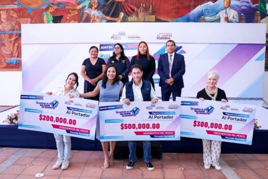 Lupita Cuautle premios Sorteo Predial 2026
