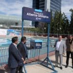 Alberca olímpica BUAP techado primera piedra
