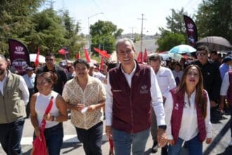 Pepe Chedraui rehabilitación vial Fraternidad Antorchista
