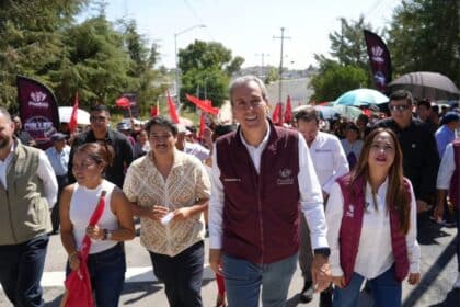 Pepe Chedraui rehabilitación vial Fraternidad Antorchista